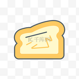 黄油乳酪图片_薄薄的切片面包图标 向量