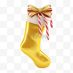 甘蔗背景图片_圣诞黄袜与拐杖糖