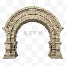 网关图片_3D石拱门