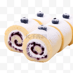 奶油烩饭图片_蓝莓卷奶油蛋糕烘焙主题为您的休