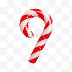 圣诞糖果手杖隔离在白色