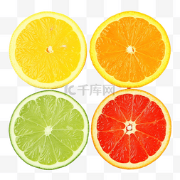 烹饪涂鸦图片_切好的柑橘片