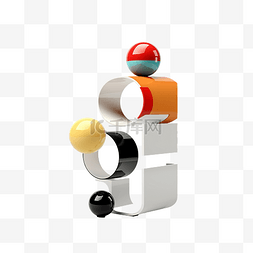 柱形背景图片_圆柱体和球体抽象形状 3d 插图