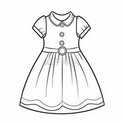 小女孩的裙子插画