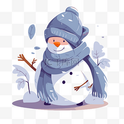 冬季服装卡通图片_冬天寒冷剪贴画卡通卡通雪人冬季