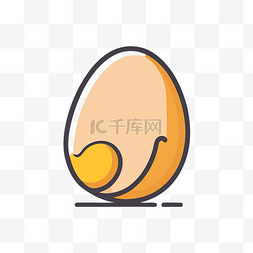 浅色彩色背景图片_图标风格的浅色背景中的鸡蛋 向