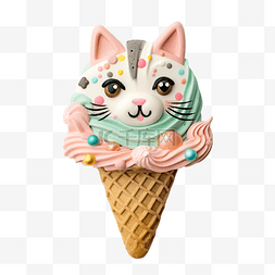戴耳机的刺猬图片_冰淇淋猫饼干