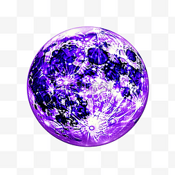 天上星星图片_紫色简单月亮