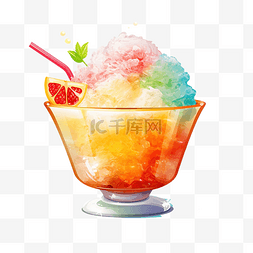 冰的果汁图片_甜果汁刨冰PNG文件