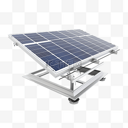 太阳能电池板工作方案图解的 3D 
