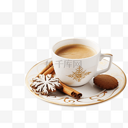 木糖醇饼干图片_木桌上的一杯咖啡
