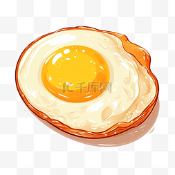 虾仁炒鸡蛋图片_新鲜的煎鸡蛋插画