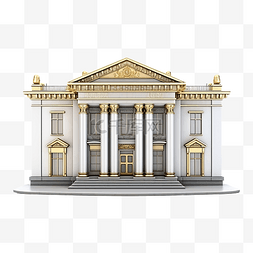 大楼银行图片_用于商业或储蓄概念 3D 渲染的银