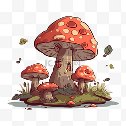 蘑菇剪贴画森林里的彩色蘑菇 T 恤