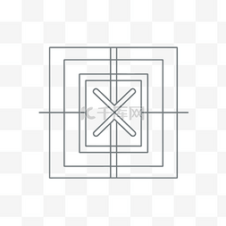 两个正方形相互交叉 向量