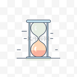 时间界面图片_用于保持时间的沙漏抽象平面风格