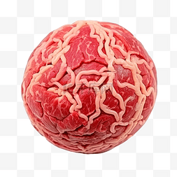 牛肉或图片_由生肉制成的令人毛骨悚然的球，