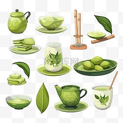 自然竹子图片_抹茶食品和饮料的集合