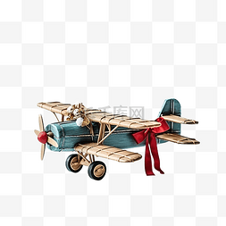 祝飞机图片_圣诞作文，配有一架木制老式飞机