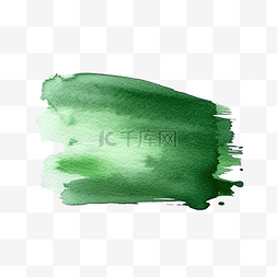 绿色水彩画笔描边