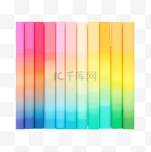 七彩柔和的彩虹素材图片免费下载-千库网