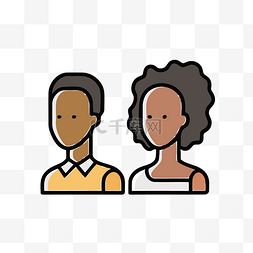 两个人站着图片_两个人站着，留着黑人头发，黑人