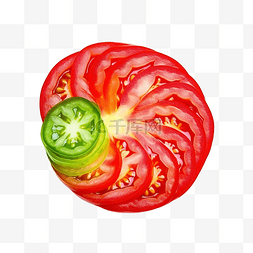 蔬菜 半个 番茄