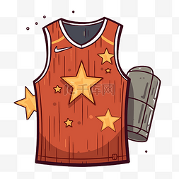 篮球球衣剪贴画 带有星星卡通的