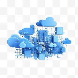 软件服务器图片_蓝色云计算