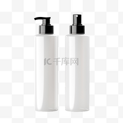 化妆品空白瓶图片_塑料化妆品瓶 3d 渲染