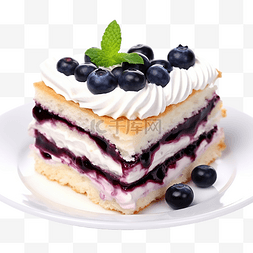 年度长图图片_蓝莓奶油蛋糕