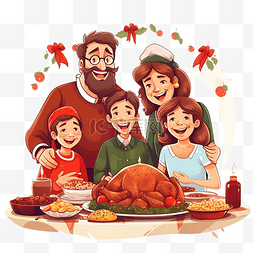 幸福的大家庭图片_幸福的大家庭一起在家庆祝圣诞节