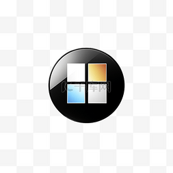 微软图片_黑色的微软商店下载按钮从微软商