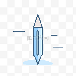 蜡笔矢量图图片_蓝色铅笔图标的矢量图像