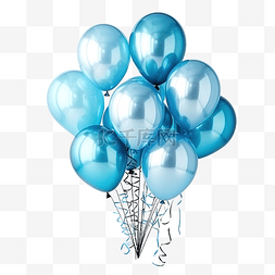 生日刻字图片_豪华蓝色生日装饰气球