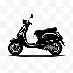 vespa 摩托车的轮廓