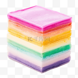 嚼食物图片_彩虹粘层蛋糕 kue lapis
