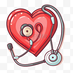 心脏的图片_听诊器心脏剪贴画用听诊器卡通心