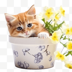 kitty猫花可爱盆栽小猫宠物可爱猫