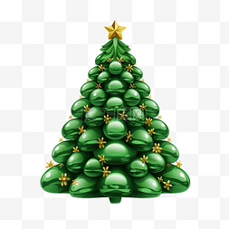绿色圣诞树插画