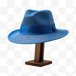 旅行探险家图片_蓝色旅游帽配件