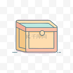 平面的盒子图片_位于灰色背景顶部的小盒子 向量