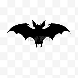 幽灵蝙蝠剪影一个吸血鬼，在万圣