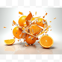 一堆橘子被砸在下面
