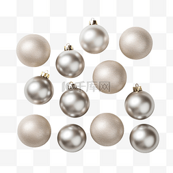 饰品套装图片_时尚的闪亮银色圣诞球套装