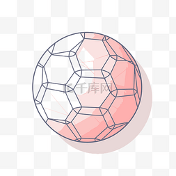 透明多边形背景图片_上面有线条的多边形足球 向量
