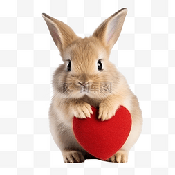 握握小手图片_兔子的爪子里握着一颗心
