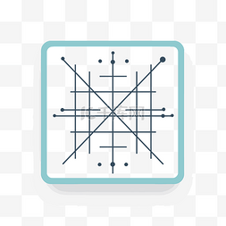 网格的方形图标 向量