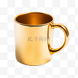 瓷咖啡杯子图片_金色陶瓷杯