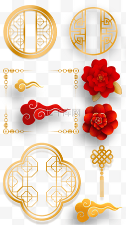 竖边框中国风图片_中国新年春节组图竖图金色红包